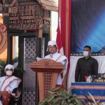 Bupati Mamasa, Ramlan Badawi saat membawakan sambutannya di HUT Kabupaten Mamasa ke-20. (Dok. Zulkifli)