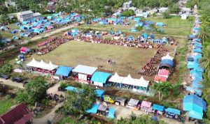 Pembukaan Jambore Pramuka Kwarcab Mateng, di Lapangan Aras Tammauni, Desa Bamba Manurung, Topoyo. (Dok. Baraqqa Management)